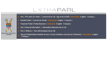 Tablet Screenshot of extraparl.parl.gc.ca